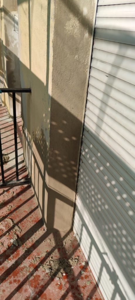 Detalle restaurado rehabilitación de fachada